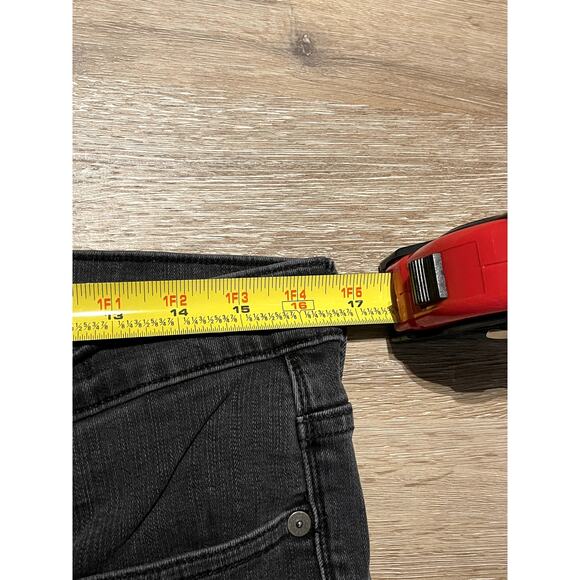 Madewell Women's Jeans 32 9" High-Rise Skinny Black Button Fly Raw‎ Hem EUC - Picture 8 of 10